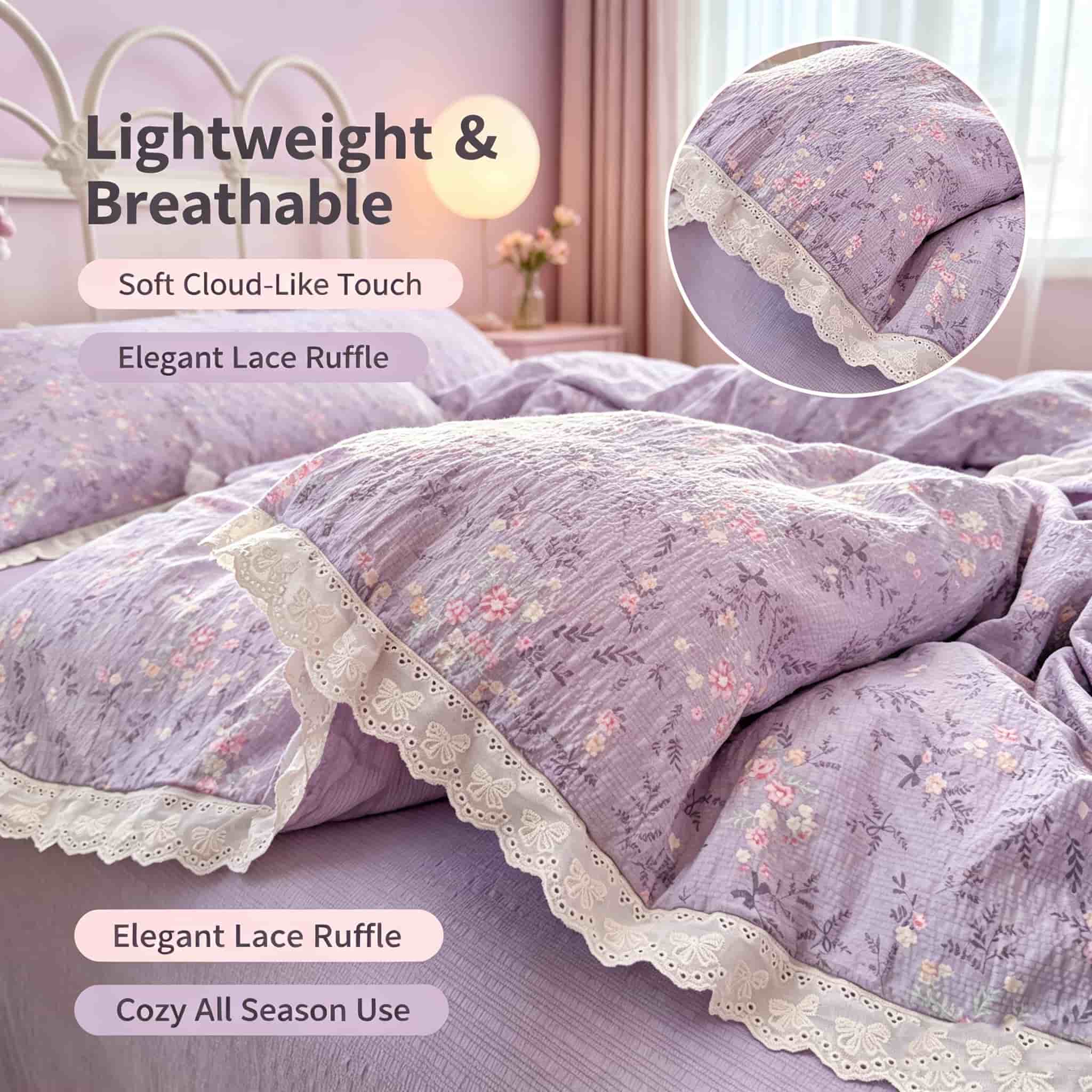 Aesthetic Cottagecore Bedding  - đánh giá và giá Aesthetic Floral Duvet Cover