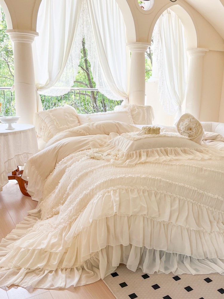 French Princess Style 100% Cot - đánh giá và giá Aesthetic Floral Duvet Cover
