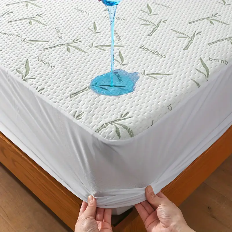 1pc Bamboo Mattress Protector, - đánh giá và giá Waterproof Mattress Protector Breathable