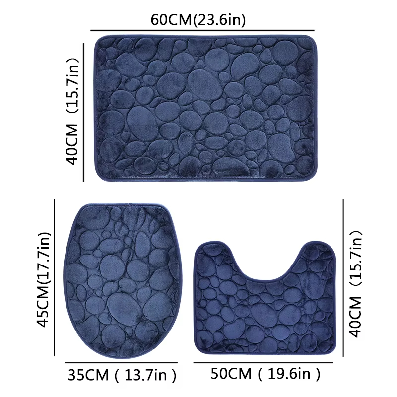 3PCS/Set Bath Mats Nonslip Sof - đánh giá và giá Quick Dry Diatomite Bath Mat