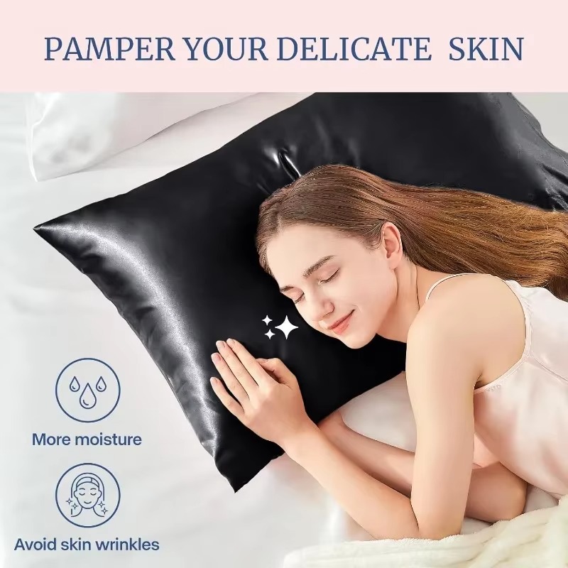 With Gift for Women Men 1/2pcs - đánh giá và giá Satin Silk Pillowcase Hair Skin