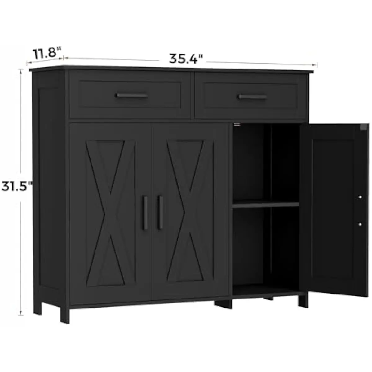 Coffee Bar Storage Cabinet wit - đánh giá và giá Kitchen