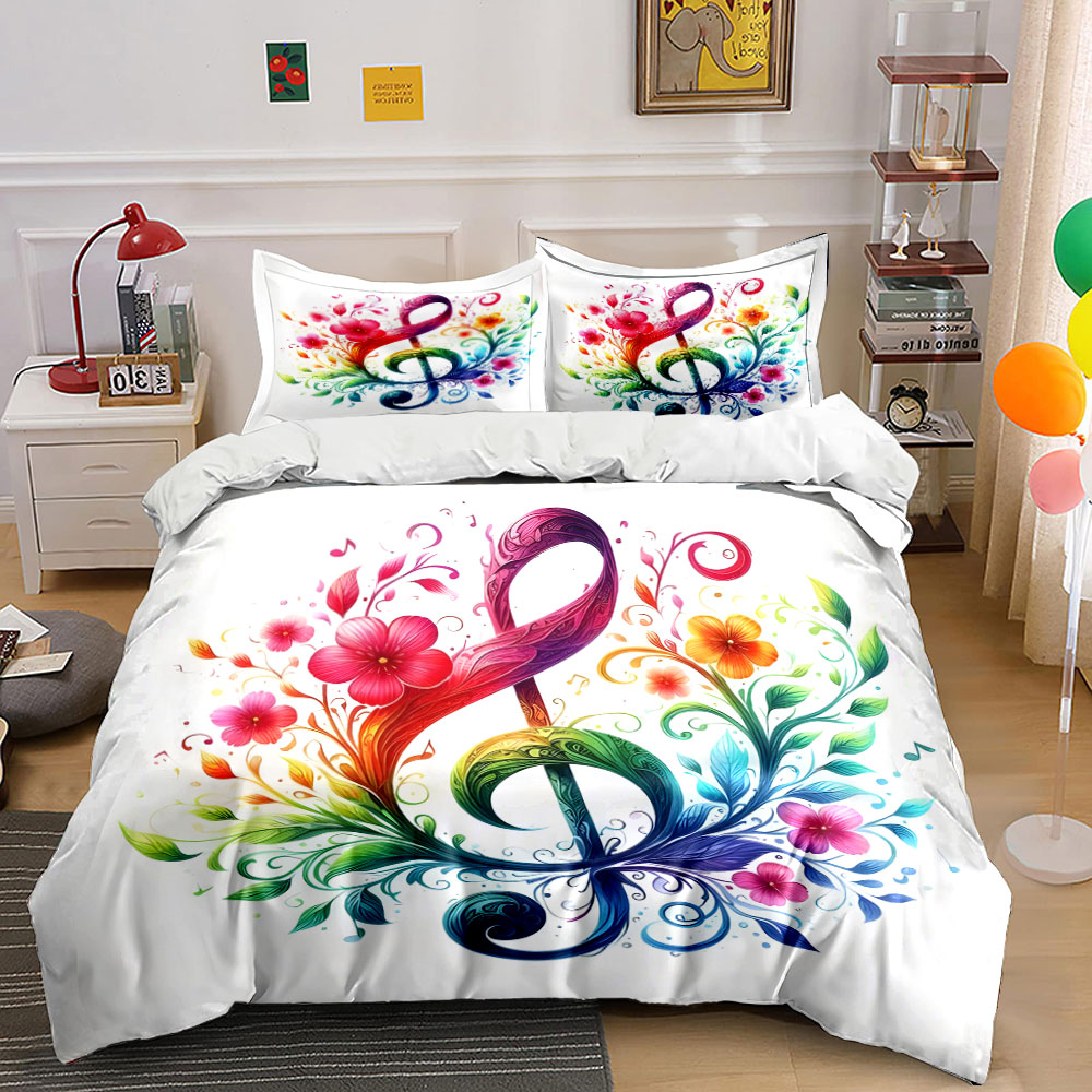 Vibrant floral entwined musica - đánh giá và giá Duvet Cover Sets With Zipper
