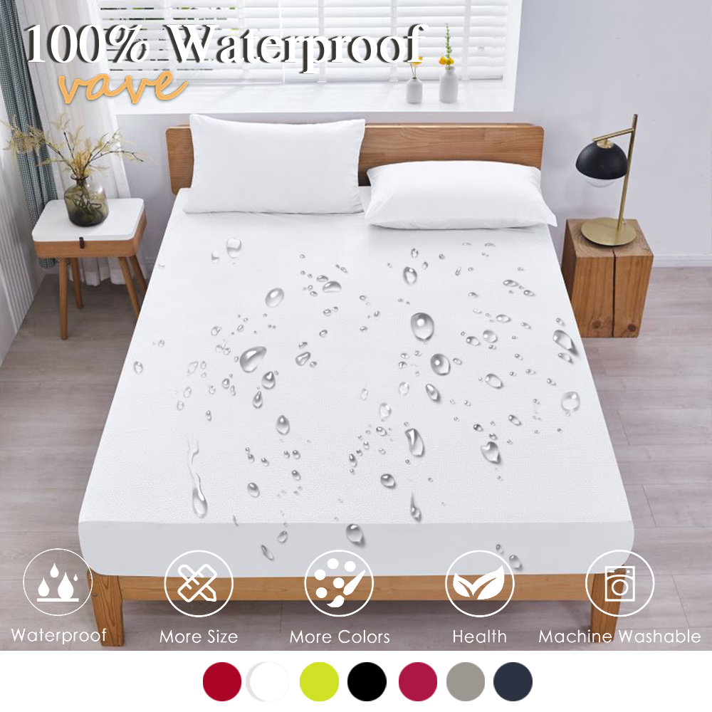 100% Cotton Trang Bị Tấm Với B - đánh giá và giá Waterproof Mattress Protector Breathable