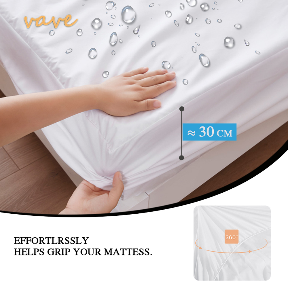100% Cotton Trang Bị Tấm Với B - đánh giá và giá Waterproof Mattress Protector Breathable