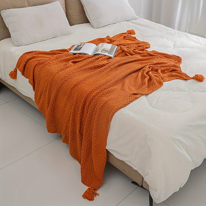Boho Knitted Throw Blanket Dec - đánh giá và giá Boho Throw Blanket Fringe