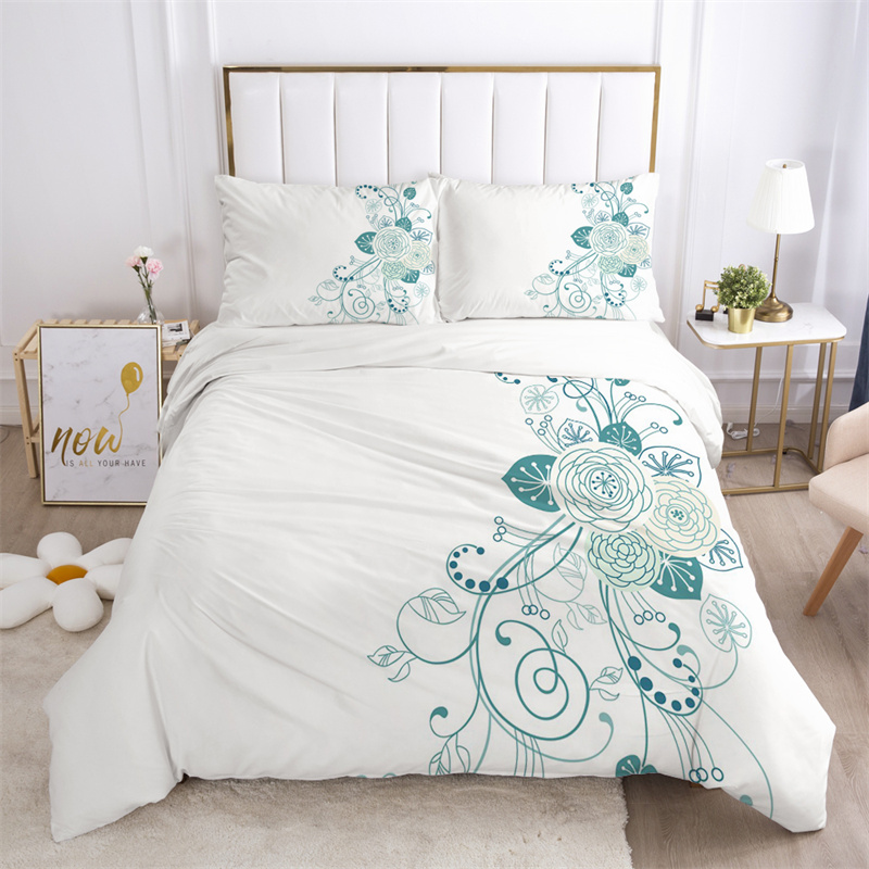 Floral Leaves Bedding Set Micr - đánh giá và giá Aesthetic Floral Duvet Cover