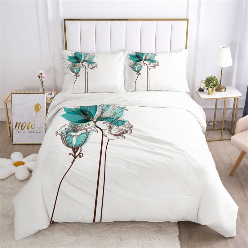 Floral Leaves Bedding Set Micr - đánh giá và giá Aesthetic Floral Duvet Cover