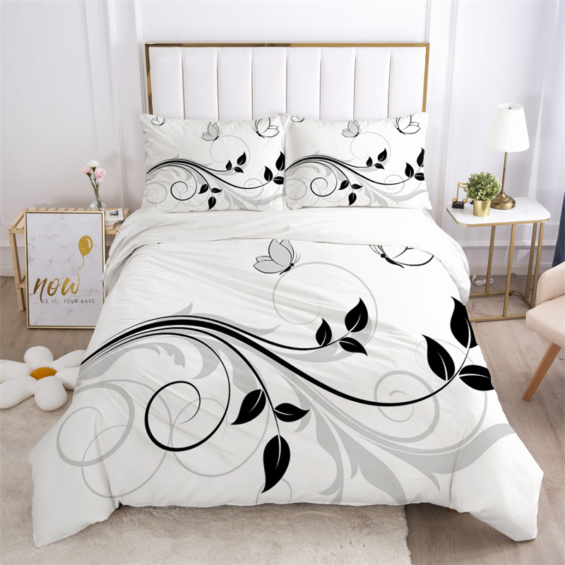 Floral Leaves Bedding Set Micr - đánh giá và giá Aesthetic Floral Duvet Cover