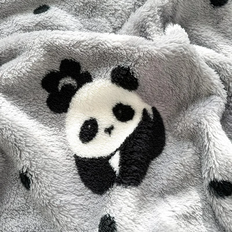 Panda Printed Fluffy Plush Fle - đánh giá và giá Fluffy Fleece Comforter King Size